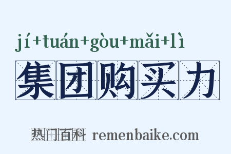 集团购买力是什么意思的图片